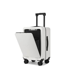 New Design <strong>Elegant</strong> Modern Front Opening Luggage with Aluminum <strong>Trolley</strong> Hooks Interior Compartments Airline High-end Carry on Case - Product Image 4