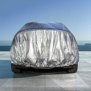 Funda para Coche de Cobertura Total, Película de PE Impermeable, Antipolvo, Protección UV, para Todas las Estaciones, Color Gris Plateado - Product Image 1