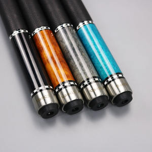 全新纯碳纤维杆台球杆 1/2 -pc 枫木握把 皮革握把 带径向接头保护器 球杆 4色 - Product Image 2