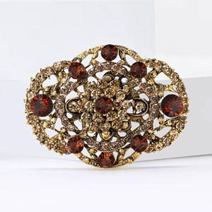 Nouvelle broche élégante en alliage de strass de style palais pour les mariages des femmes, cadeaux élégants, bijoux, robes et broches - Product Image 3