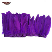 Großhandel Günstige Schwarz Große Größe 15-20cm Gans Feder Trimmen Für Party Dance Kleid Dekoration