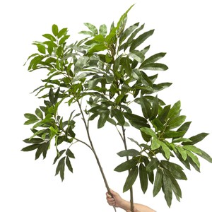 Rama de Hoja de Longan Artificial Meng Jie de 120 cm, Planta Decorativa Grande con Ramificaciones para Decoración de Interiores y Ambientación - Product Image 5