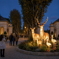 Maßgefertigte Stofftier-Laternen für Zoo-Nachtspaziergänge, Wildtier-Ausstellungen und Familienattraktionen