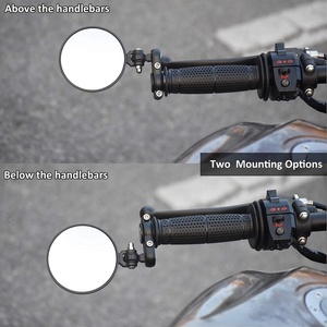 Espejos Retrovisores Laterales Redondos de Aluminio de 7/8 Pulgadas para Motocicleta, Espejo Retrovisor para Indian Scout Bobber Cruiser <span class=keywords><strong>Cafe</strong></span> Racer, Accesorios Retro - Product Image 3
