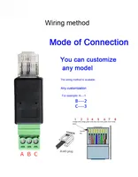 Adaptateur RJ45 vers 3 broches, borne RS485 2P3P4P6P8P, connexion de tête de cristal, bornier vert
