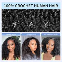 Nouvelle Tendance : Extensions de Cheveux Humains Vierges Ondulés Effet Plume, Sans Nœuds, Pré-Séparées, pour Crochet
