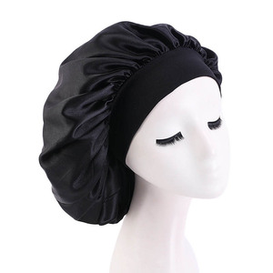 Go Party – Bonnets de nuit en satin extensible à large bord, 12 couleurs, pour femmes, chapeaux de chimiothérapie, bandanas, foulards - Product Image 4