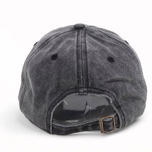 Wholesale Vintage Sport 6-Panel Plain Denim Casual Hat Custom Embroidery <b>Washed</b> Cowboy Baseball Cap With Logo - Product Image 3