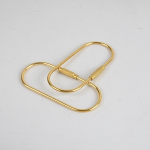 Karwo hình dạng hình bầu dục đồng thau Keychain vít khóa vòng chìa khóa Carabiner chủ - Product Image 3