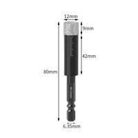 Foret à noyau diamanté turbo segmenté D25mm à vente chaude pour le perçage du granit et du marbre
