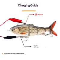 Leurre Rechargeable Électronique à Nage Automatique, Appât Dur, 130mm 42g, avec Hélice Intelligente Simulée en Acier Inoxydable