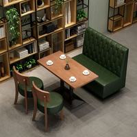 Ensemble de meubles de restaurant en bois massif Sièges de stand de restaurant, table basse et chaise, table et chaise de restaurant,