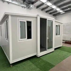 40Ft 20Ft nakliye prefabrik konteyner satılık genişletilebilir ev hafif çelik katlanır prefabrik ev Villa 5 yatak odası