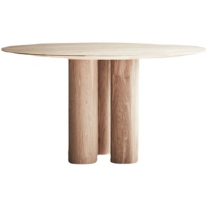 Mesa de <span class=keywords><strong>Comedor</strong></span> de Madera Maciza de Primera Calidad, Juego de <span class=keywords><strong>Comedor</strong></span> de Lujo, Forma Redonda Única, <span class=keywords><strong>4</strong></span> Plazas, Muestra Gratis, Económico, Clásico, Moderno - Product Image 4