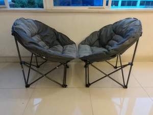 Silla Bungee, Mueble Portátil con Marco de Acero, Silla <span class=keywords><strong>Luna</strong></span> Plegable con Asiento Giratorio, Función de Inclinación con Mango, Uso Interior/Exterior - Product Image 5