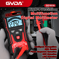 GVDA GD161A Multimeter Digital Pintar Rentang Otomatis 4000-Count AC/DC 600V Alat Pengukur Tegangan Kapasitansi Resistansi Kontinuitas