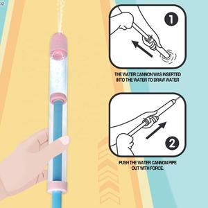 ปืนฉีดน้ำสีชมพูลายการ์ตูนรูปมากาโรนของเด็กผู้หญิงแบบมี2สีปฏิสัมพันธ์กับชายหาดในฤดูร้อน - Product Image 4