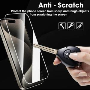 กระจกนิรภัย 9H ความแข็งแรงสูง บางเฉียบ 0.5 มม. ปกป้องเต็มจอ ความคมชัดระดับ HD สำหรับ 15 Pro Max - Product Image 3