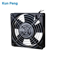 Grille de protection de ventilateur en fer KunPeng, forme ronde, couleurs noir/argent, garantie de 3 ans pour la ventilation des boîtiers PC - 120/140 mm