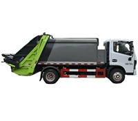 Camion compacteur de déchets Euro6B léger de 6 mètres cubes, spécialement conçu pour les travaux d'assainissement urbain avec fonction de télécommande CAN