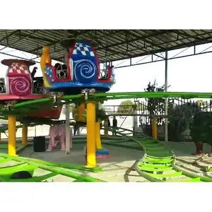 Build Amusement Park Carnival Game Kiddie Small Rollercoaster Mini UFO Theme Equipment Outdoor Indoor Kids Mini Roller Coaster