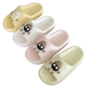 Pantuflas de Dibujos Animados para Hombre, Suela de EVA Antideslizante, Punta Abierta, Parte Superior de PVC, para Todas las Temporadas, Tallas 36-41, Blanco, Verde, Rosa - Product Image 1
