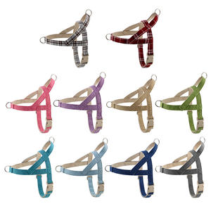 Harnais pour chien de style gilet de luxe pour chiens de taille moyenne Bouton de harnais rembourré à motif solide Fabriqué en Oxford pour <span class=keywords><strong>berger</strong></span> <span class=keywords><strong>allemand</strong></span> Doré - Product Image 6