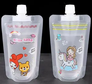 Spout Pouch Drink Pouches For Juice Water Milk And Other Liquids. Stand Up Pouch