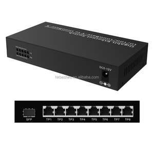 Convertidores de Fibra Óptica SM&MM 1SFP 8RJ45 para Monitoreo CCTV - Product Image 2