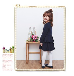 Wholesale Children Clothing Preppy Style Long Sleeve Frock Dress With Ruffled Collar for Kids Girl From China Manufacturer - Product Image 5