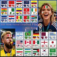 Nouveaux autocollants de tatouage modernes et minimalistes 2026 pour les drapeaux des États-Unis, du Canada et du Mexique, transfert à l'eau pour les jeux de football, autocollants pour le visage