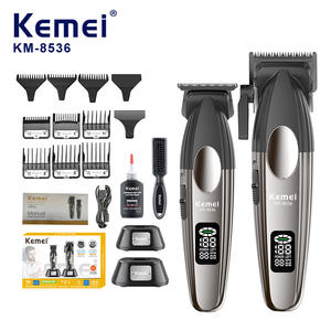 Tondeuse à cheveux électrique Kemei KM-8536, moteur sans balais, 9000 tr/min, écran LCD, kit de toilettage professionnel pour hommes - Product Image 2
