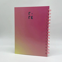 A5 B6 Taille 40 60 Feuilles Cahier de Notes d'Affaires Scolaires Couverture en Spirale Cahier d'Exercices en Spirale avec Logo Personnalisé