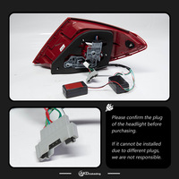 مجموعة أضواء خلفية LED لسيارات مرسيدس-بنز الفئة C طراز W204 موديلات 07-13، ضوء فرامل 30 واط، موديل 555 بالتصميم الأصلي