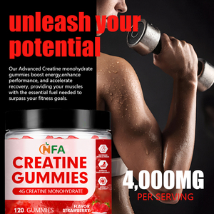 Private Label Organic Creatine Monohydrate Extract <b>Supplement</b> Muscle Size and Strength with Energy Boost Creatine Gummies - Product Image 3