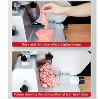 Nouvelle machine à découper la viande de table Kessler, automatique, pour viande congelée, rouleaux de mouton et de bœuf, lame en acier inoxydable réglable