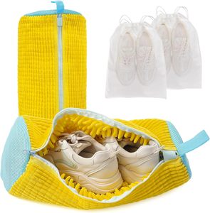 Durable Reusable Silicone Rubber Sneaker Wash Bag with Zipper for Bathroom Use and Washing Dryer <b>Machine</b> - Product Image 1