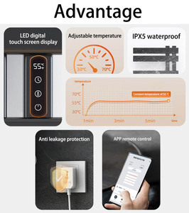 Venta al por mayor blanco inteligente termostático secado varilla de calefacción inteligente <span class=keywords><strong>toallero</strong></span> baño radiador calentador de toallas eléctrico - Product Image 6