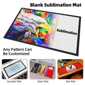 Tapis de sol blanc personnalisé pour impression par transfert thermique, paillasson vierge en caoutchouc, tapis de Sublimation, tapis de porte - Product Image 1