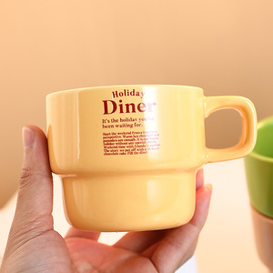 Wholesale Custom <strong>Stacked</strong> Coffee <strong>Mug</strong> Gift <strong>Set</strong> Medium Size Beige logo Ceramic <strong>Mug</strong> <strong>Set</strong> Manufacturer for Cafe Home Office Use - Product Image 6