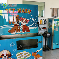 Unité de bain automatique pour animaux de compagnie avec application pour site domestique, pour le toilettage et le lavage des animaux