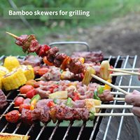 Natuurlijke Koreaanse bamboe spiesjes groothandel, voedselveilig, wegwerpbaar, BBQ kebabspiesjes, milieuvriendelijk, biologisch afbreekbaar, lange steel, barbecue