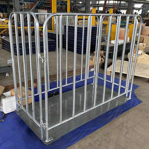 충전식 전자 가축 계량 저울 300kg 용량 스틸 플랫폼 가축용 모델 LED 디스플레이 OEM ODM 지원 - Product Image 5