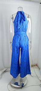Combinaison élégante et formelle à jambes larges <span class=keywords><strong>pour</strong></span> femmes, sans manches, col halter, 2025 - Product Image 4