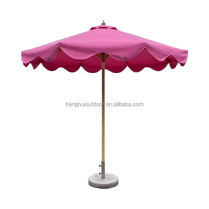 Sombrillas festoneadas de dos capas HH, sombrillas para exteriores, sombrillas de playa resistentes a prueba de viento, sombrillas con bases - Product Image 3