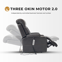 Fauteuil releveur électrique à trois moteurs OKIN avec soutien lombaire réglable, fauteuil inclinable électrique pour personnes âgées, entrepôt américain