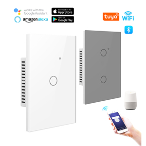 US Standard <strong>Single</strong> Pole Smart <strong>Switch</strong> 1/2/3/4 Gang Glass Zigbee/Wi-Fi for Remote Voice Control 1200W <strong>Light</strong> <strong>Switch</strong> Wall <strong>Switch</strong> - Product Image 2