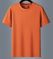 Camiseta Personalizada con Logotipo, Talla 9XL para Hombres Altos y Grandes, Tejido de Porcelana de Hielo, 100% Algodón Transpirable, Cuello Redondo, Manga Corta, Corte Regular