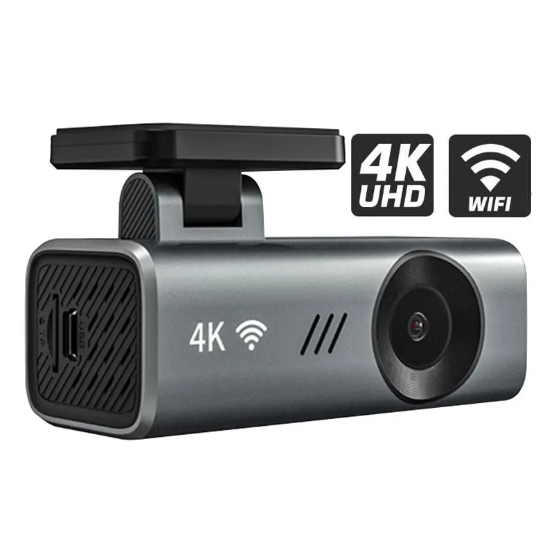 FHd WiFi araba kamera 145 derece sürücü kaydedici Blackbox Dvr araç içi kamera ön görünüm 4K çizgi kam