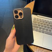 Étui de téléphone en cuir texturé de qualité supérieure pour iPhone 17 16 Pro 15 14 13, Housse de protection minimaliste de couleur unie
